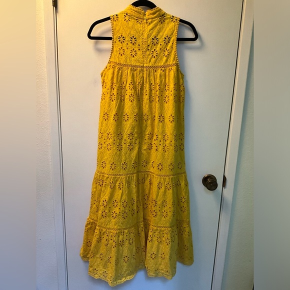 KATE SPADE New York Yellow Eyelet Patio Dress Size Small - Picture 5 of 13